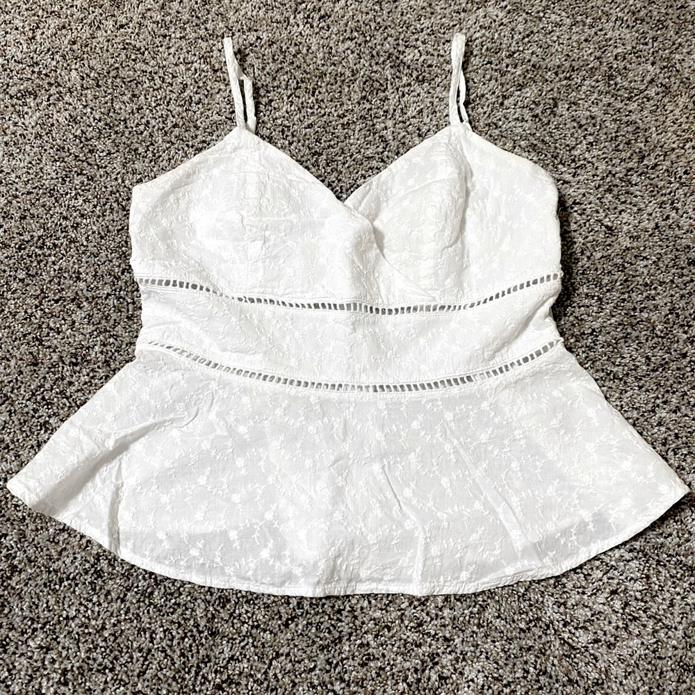 White Linen Blouse/Tank
